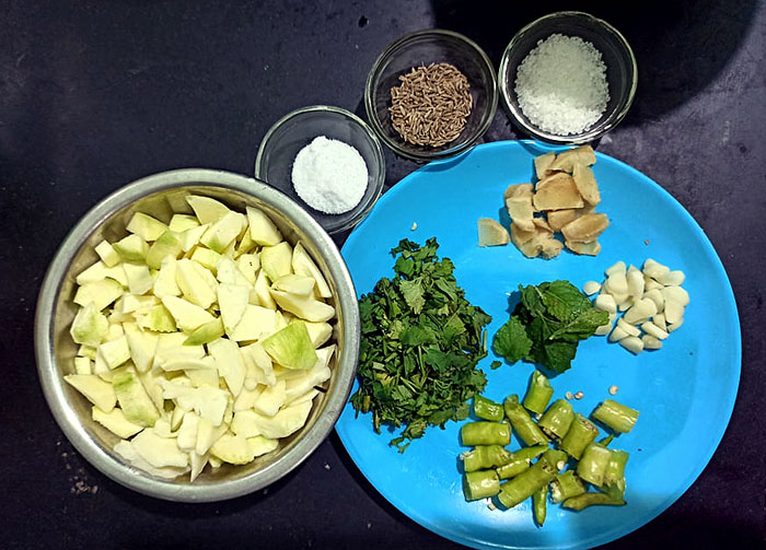 Raw Mango Chutney | Green mango chutney recipe