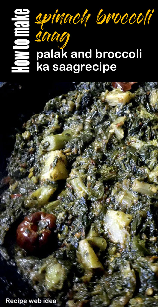 spinach broccoli saag | palak and broccoli ka saag | saag recipe