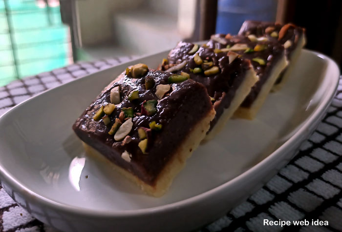 Chocolate barfi recipe| chocolate burfi