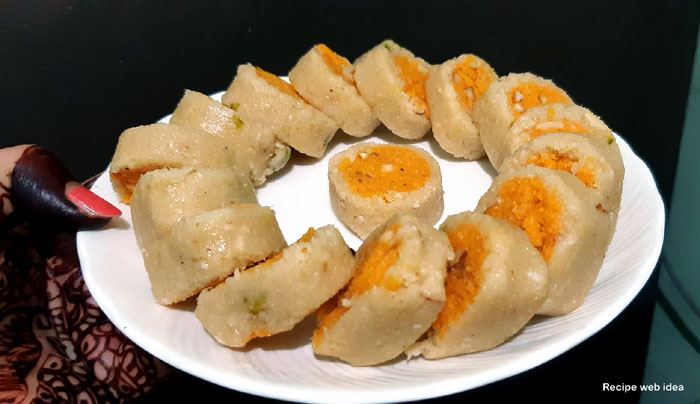 stuffed peanut roll | peanut roll recipe | peanut recipes | Indian dessert