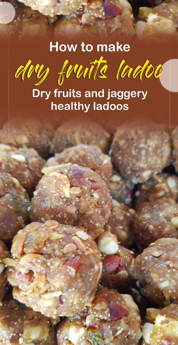 Dry fruit ladoo | Dry fruit laddu recipe | jaggery healthy ladoo