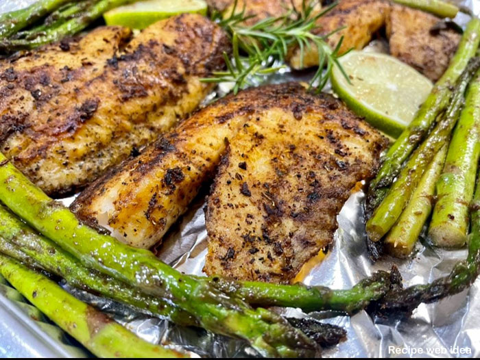 Grilled Tilapia with Asparagus