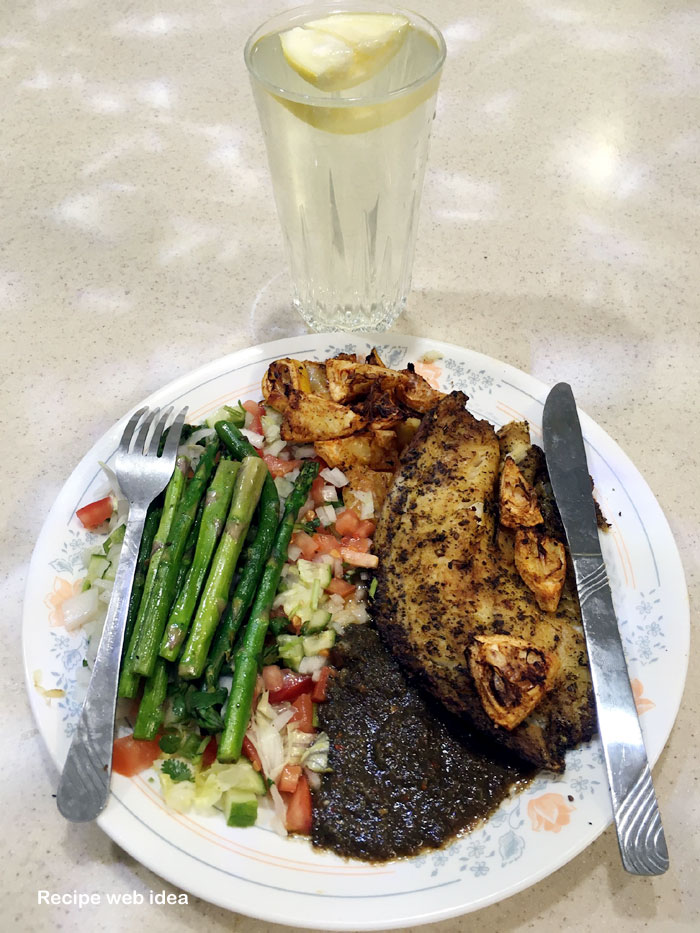 Grilled Tilapia Fish recipe with Asparagus