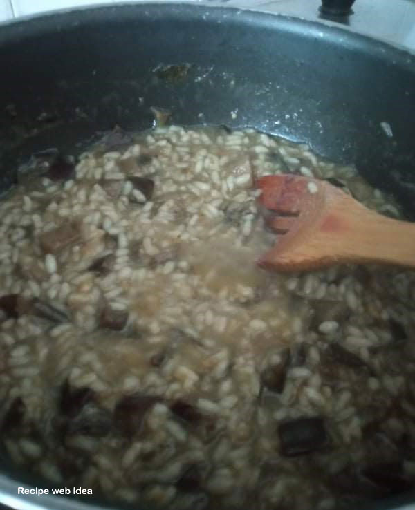 Eggplant risotto