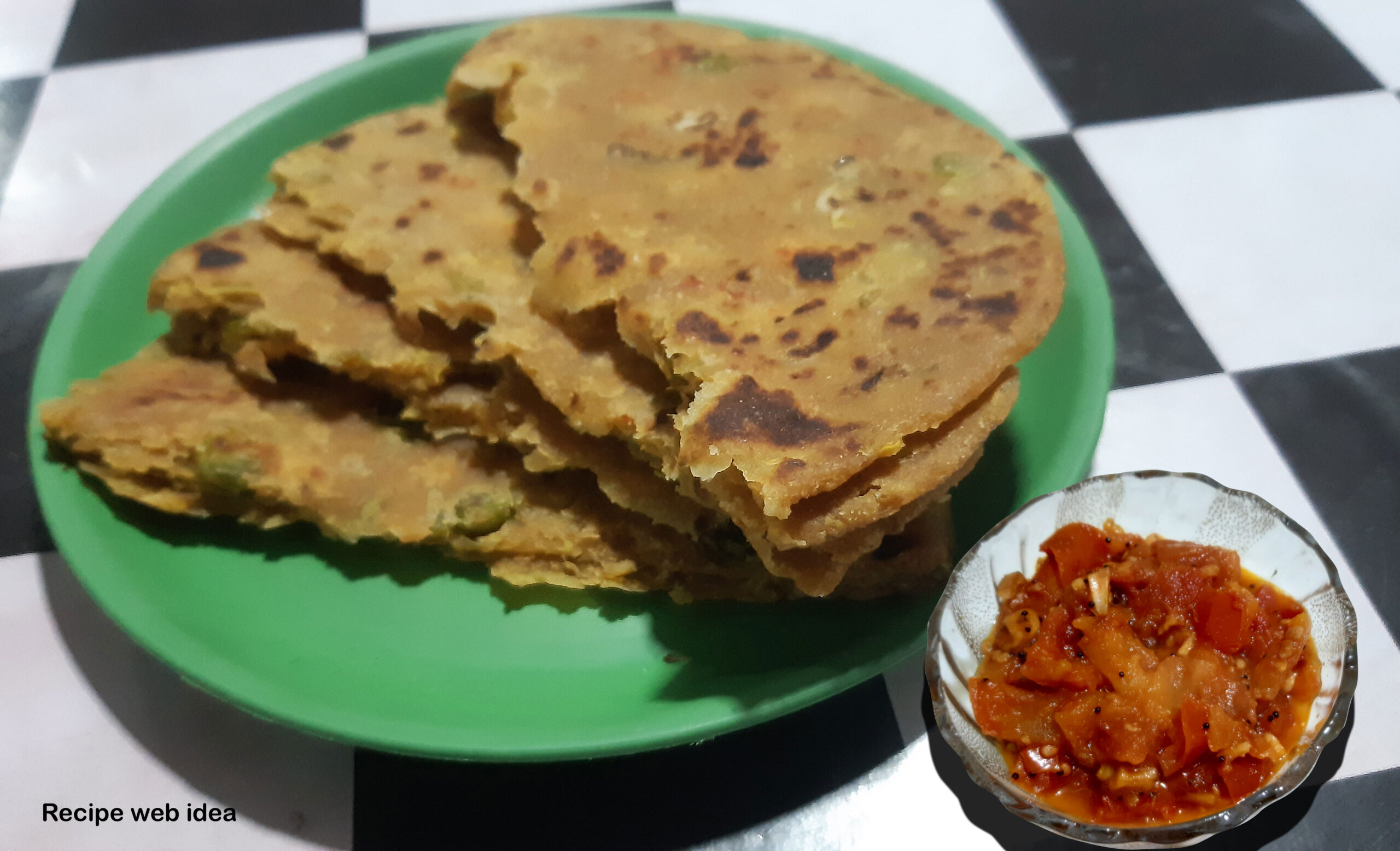 Matar Paratha Recipe | Stuffed Green Pea Paratha